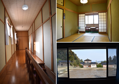 ２階の窓からは花火も見え、いずれは空き部屋を活用して宿泊施設もやってみたいと考えている。